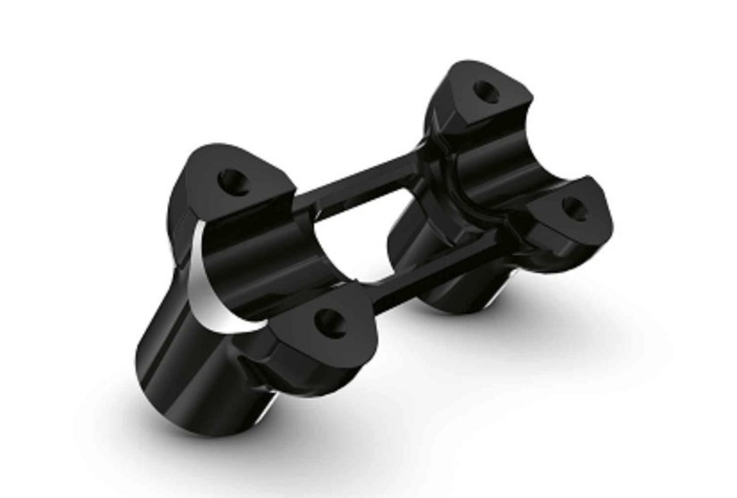 BMW R 18 Stuur Klemblok laag 2-Tone zwart of Machined en Chroom foto 2
