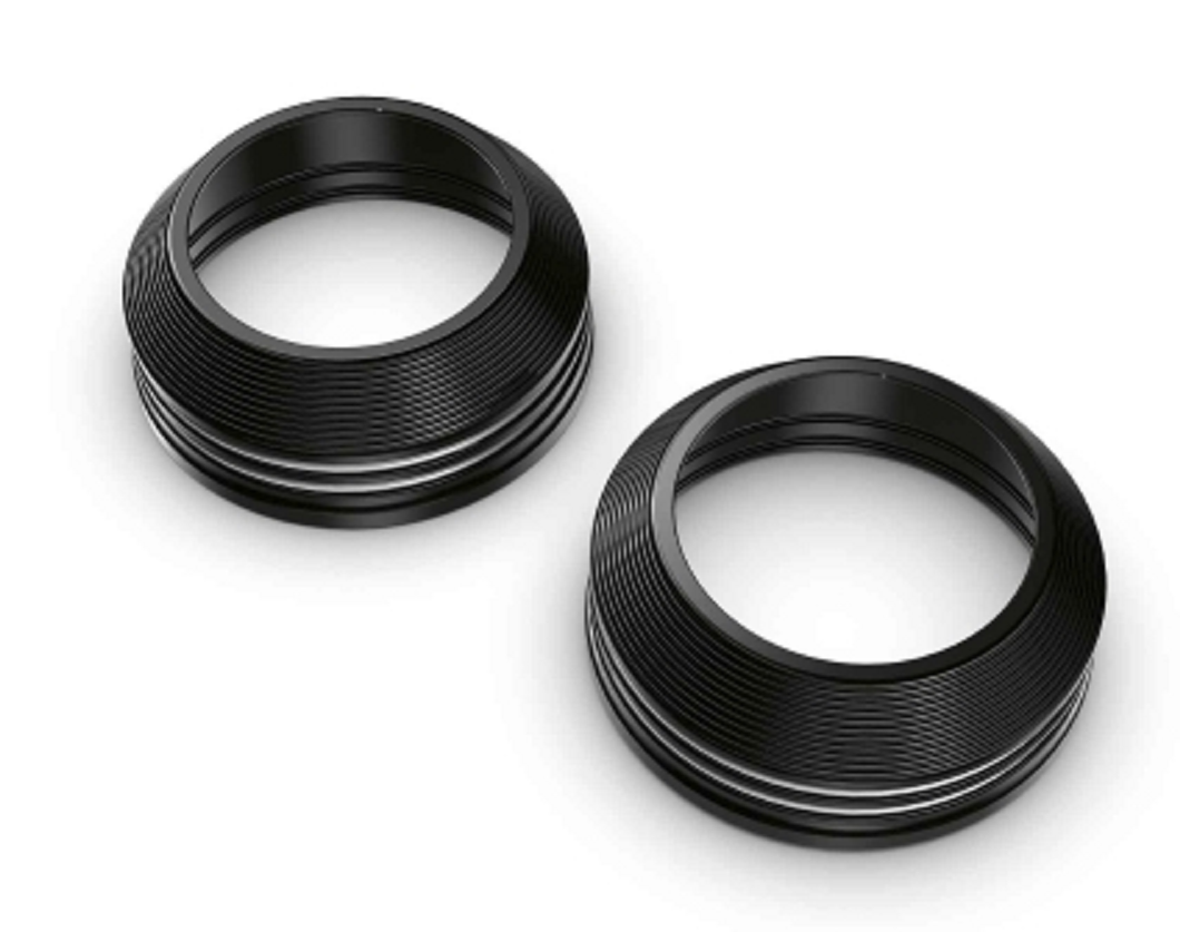 BMW R 18 Set Afsluit kapjes vorkpoot onder Machined / 2-Tone Zwart