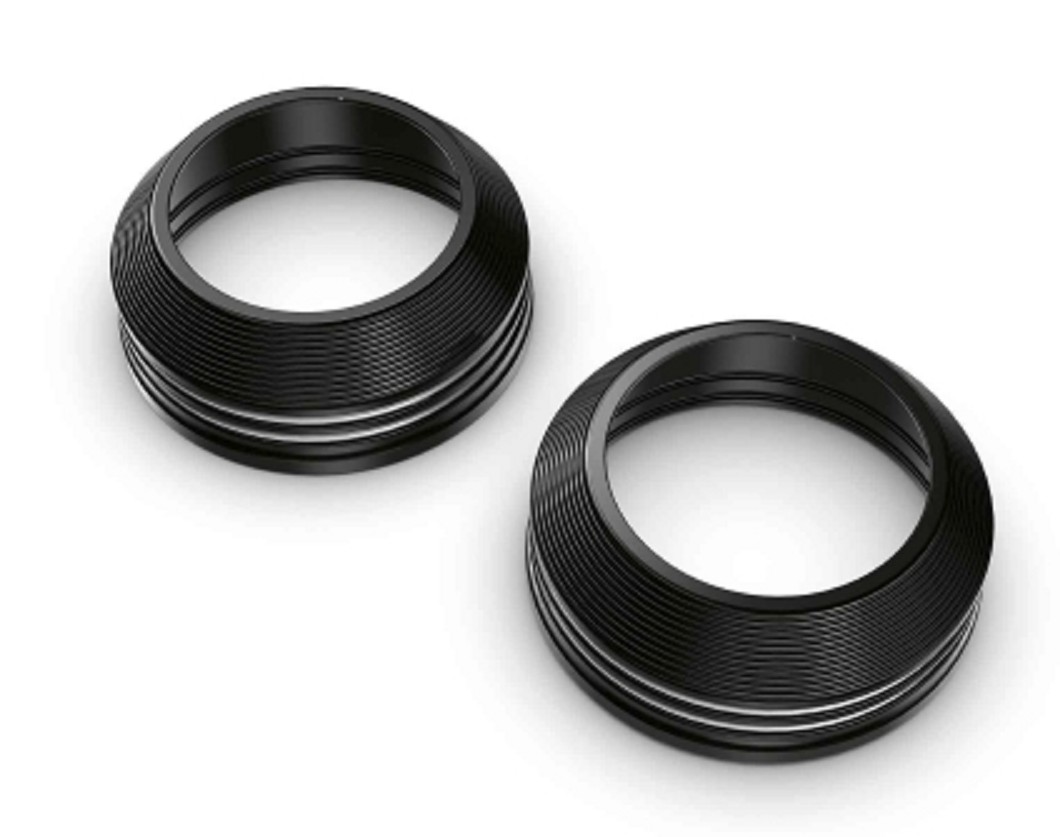 BMW R 18 Set Afsluit kapjes vorkpoot onder Machined / 2-Tone Zwart