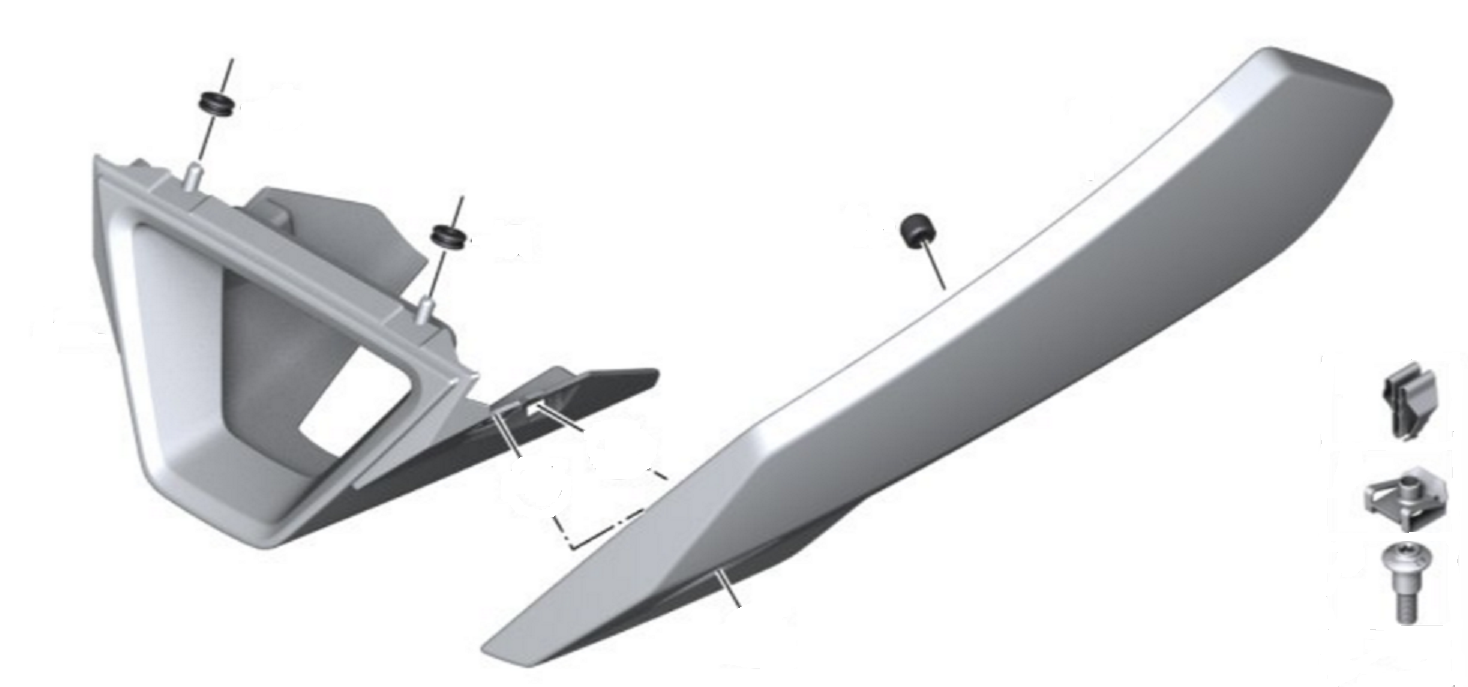 BMW S/M 1000 R  Motorspoiler links en rechts foto 4