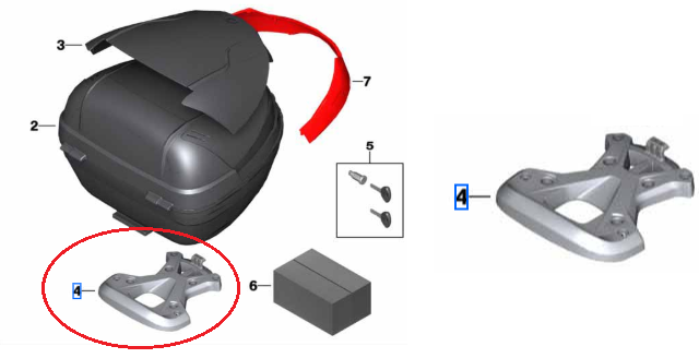 adapter topcase light 29L foto 2