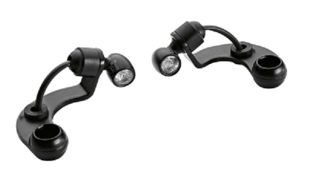 BMW R 18 Set LED-Richtingaanwijzers Chroom/Zwart en Mini LED Richtingaanwijzers Zwart Voor foto 3