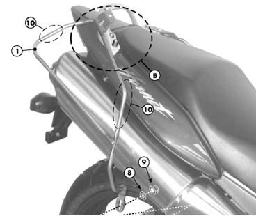 T214-TUBULAR  HOLDER CB600F '98-'06