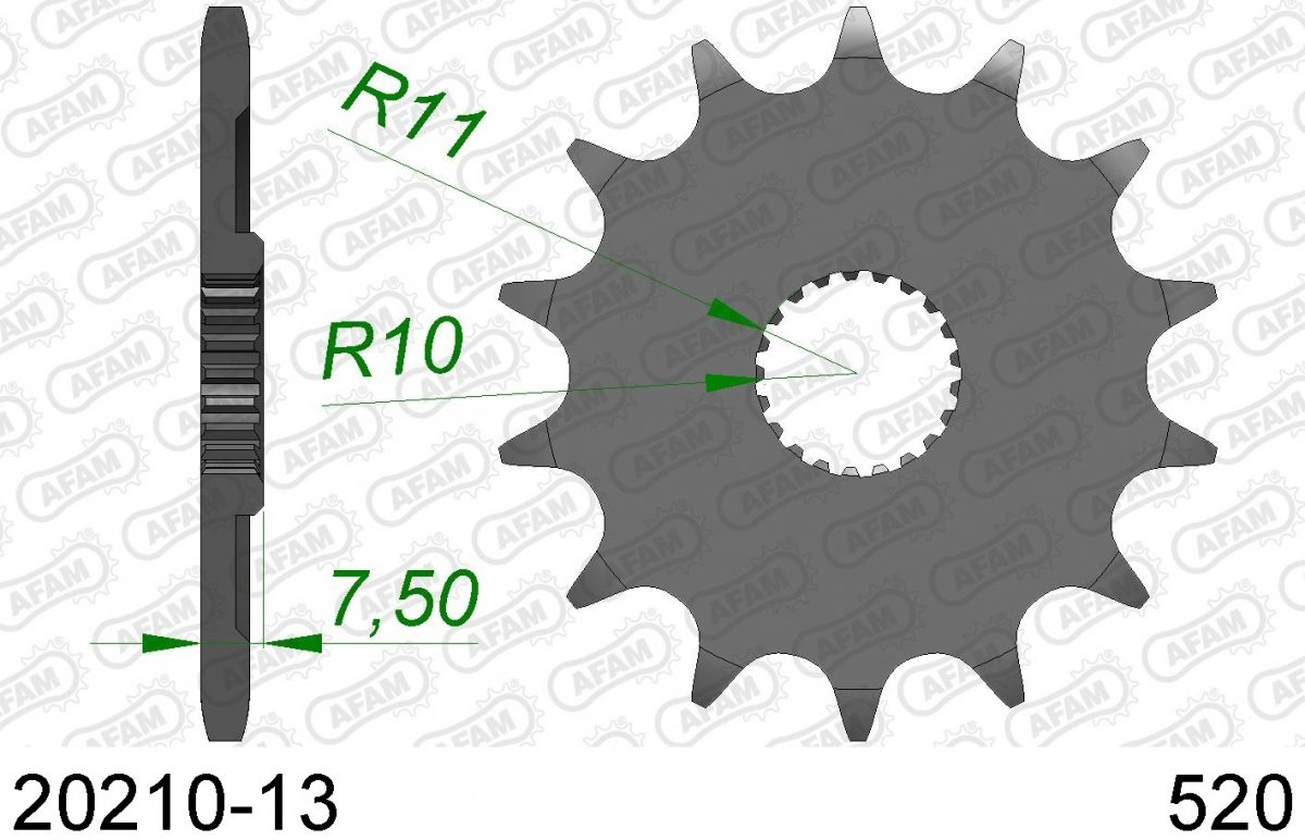 FRONT 13T, 520