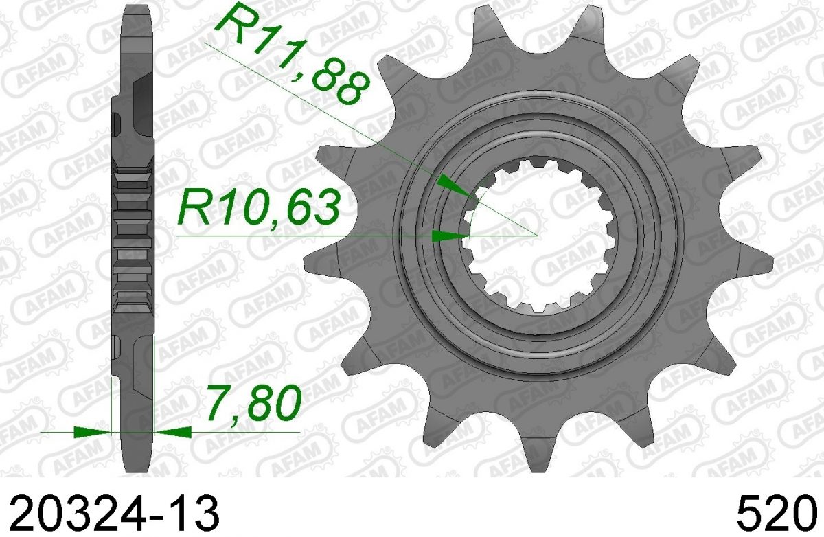FRONT 13T, 520