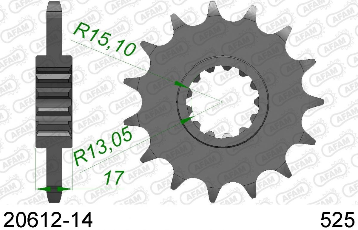FRONT 14T, 525