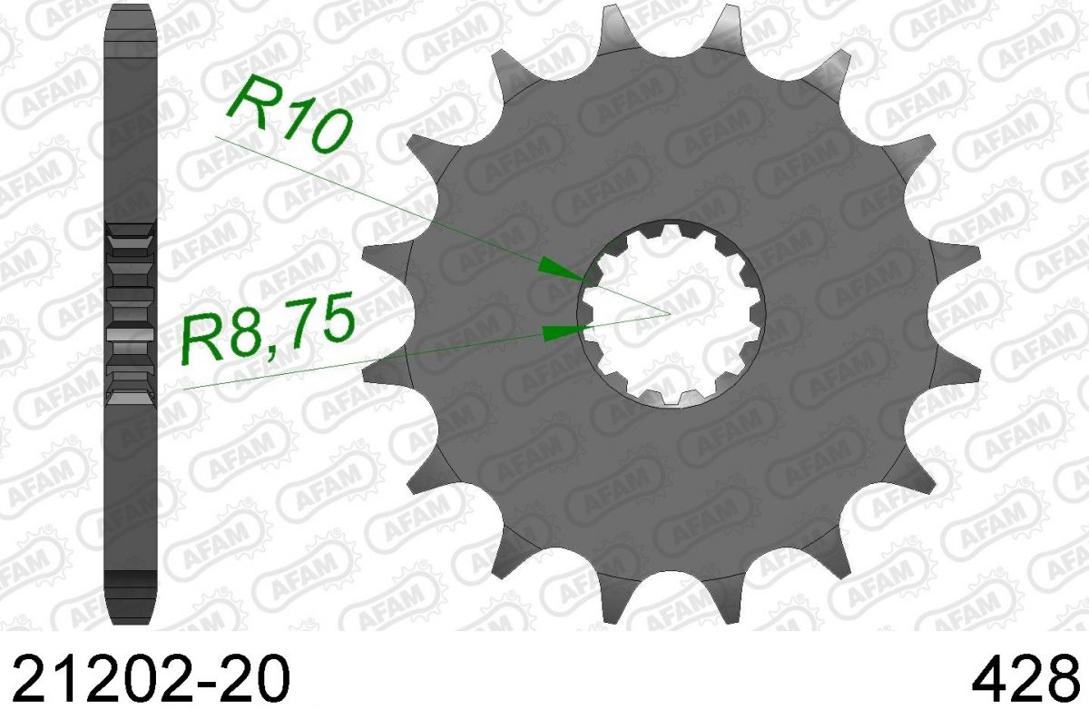FRONT 20T, 428