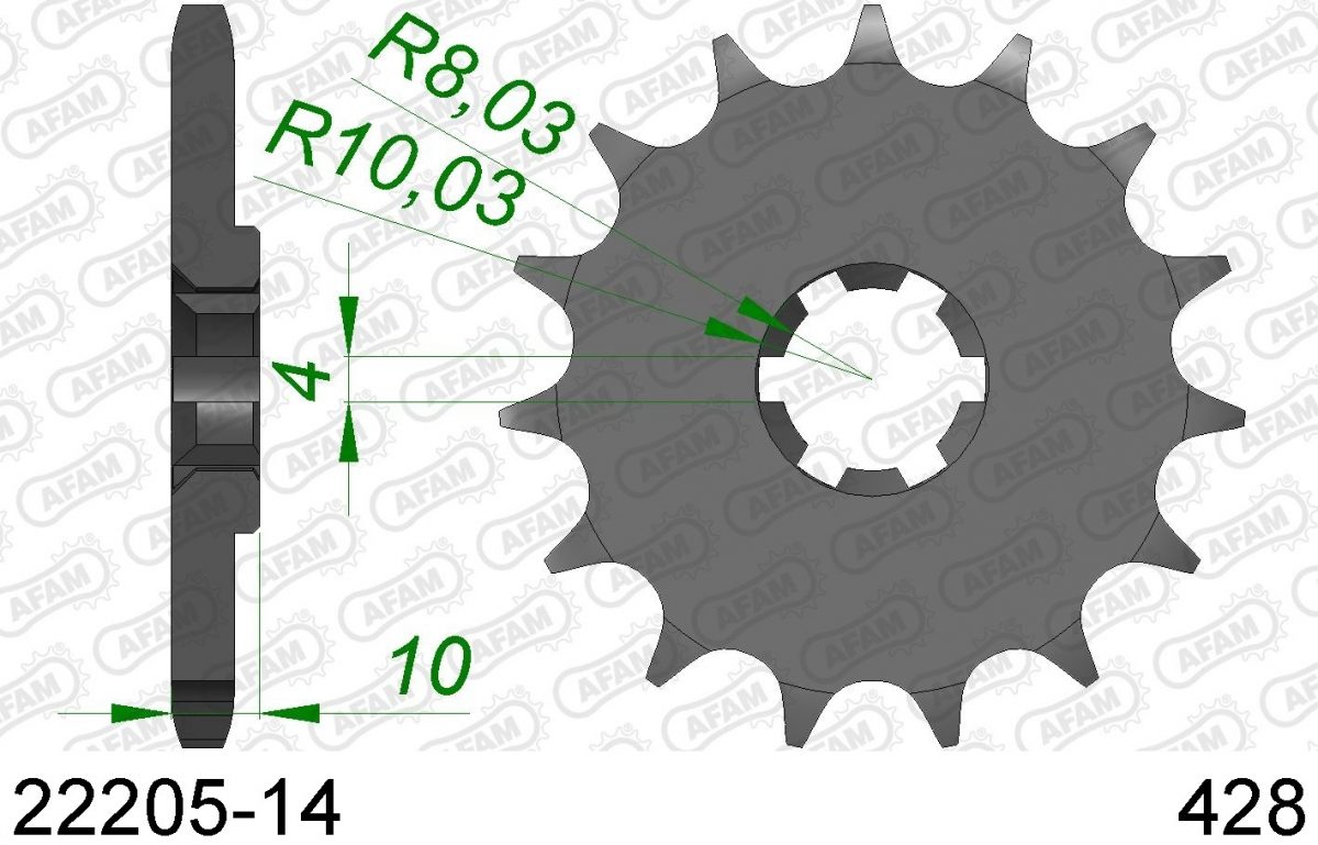 FRONT 14T, 428
