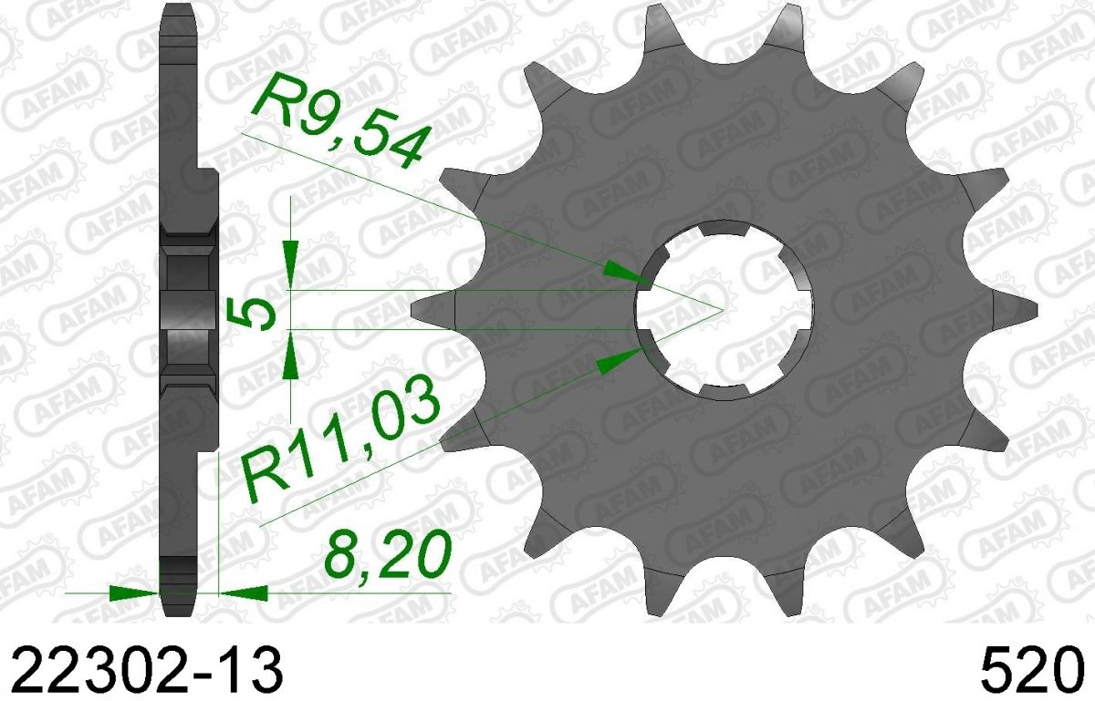 FRONT 13T, 520