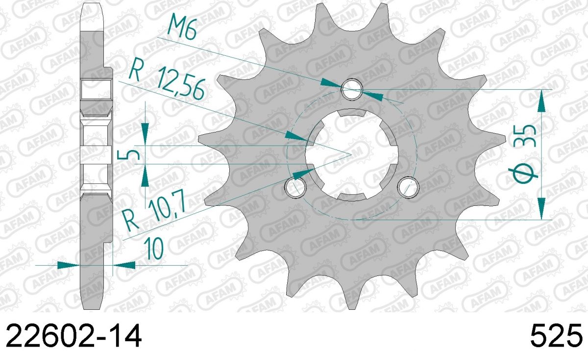 FRONT 14T, 525