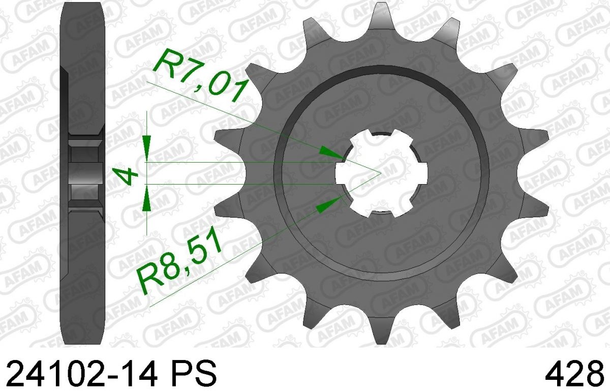 FRONT 14T PS, 428