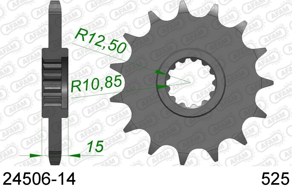 FRONT 14T, 525