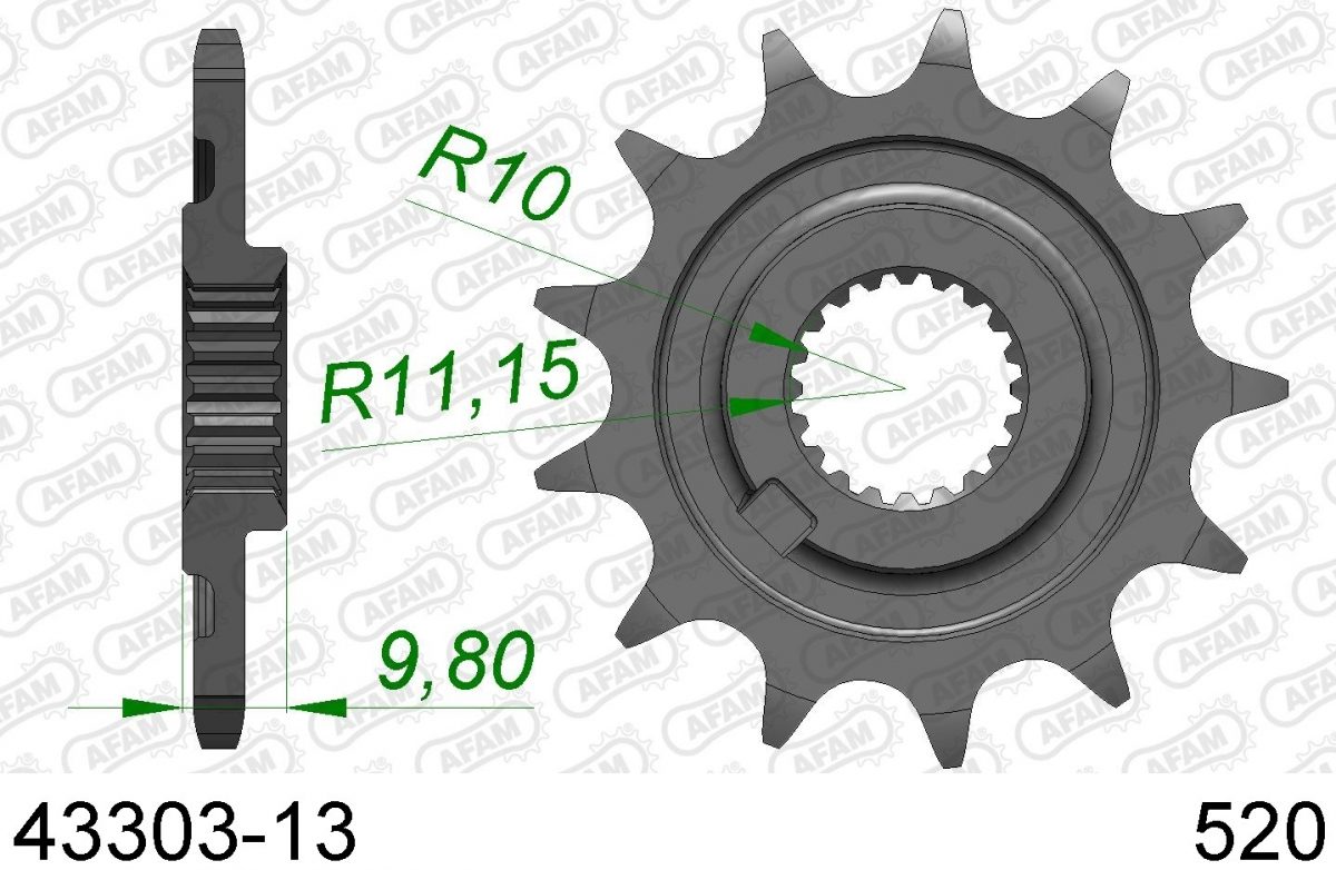 FRONT 13T, 520
