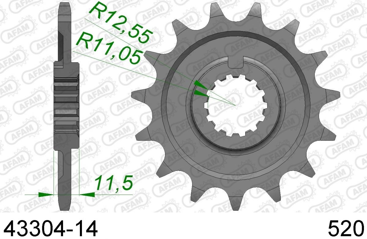 FRONT 14T, 520