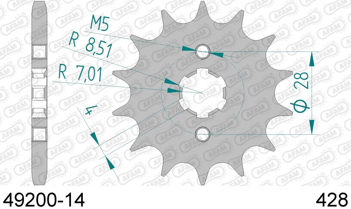 FRONT 14T, 428