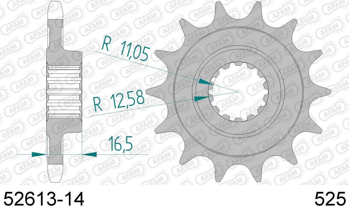 FRONT 14T, 525