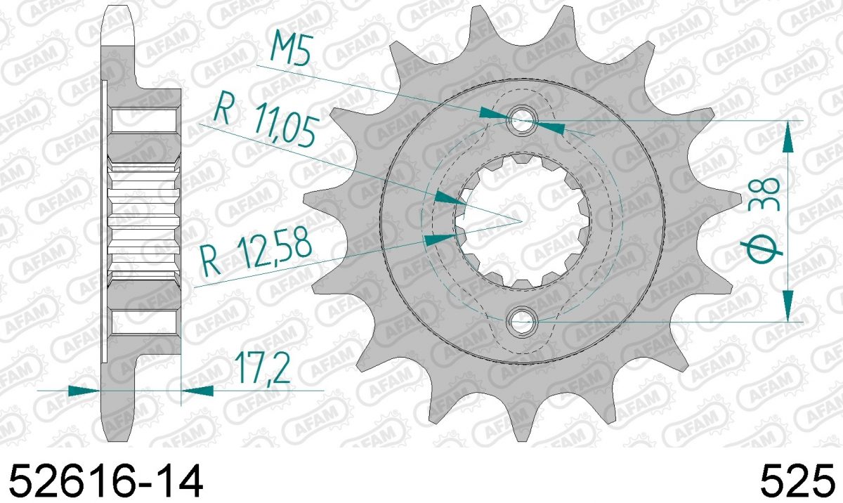 FRONT 14T, 525