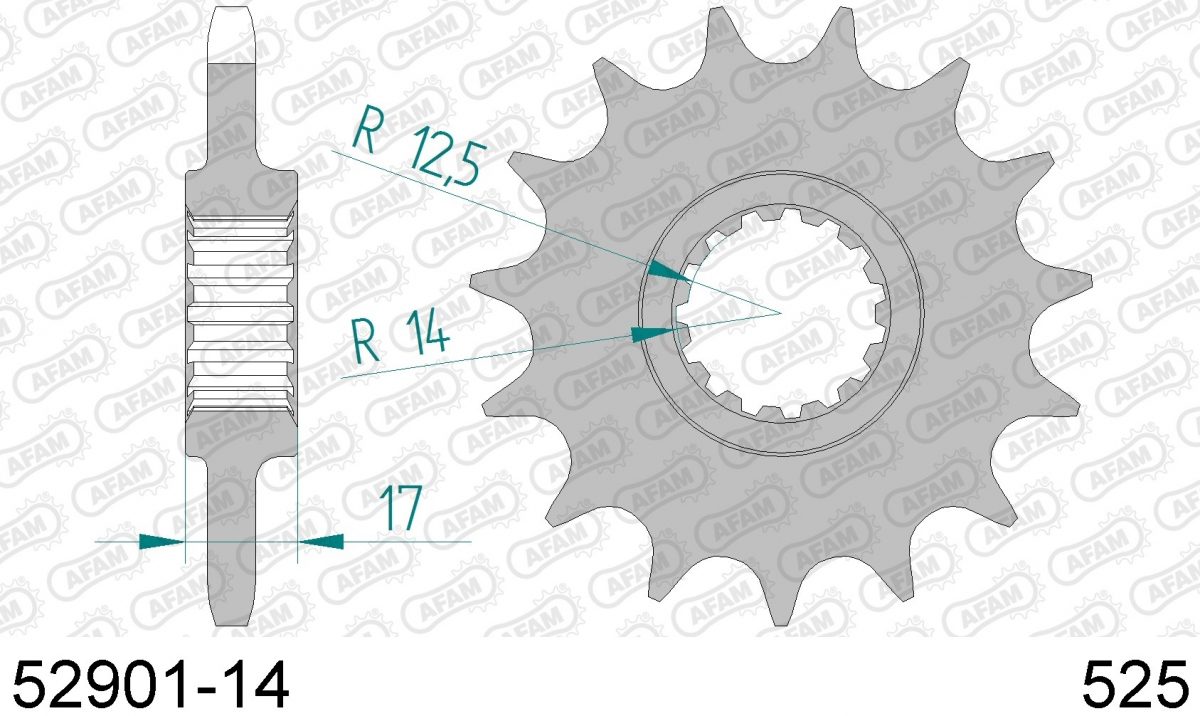 FRONT 14T, 525