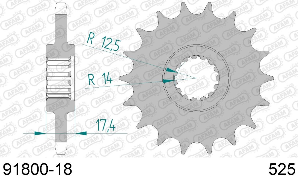 FRONT 18T, 525