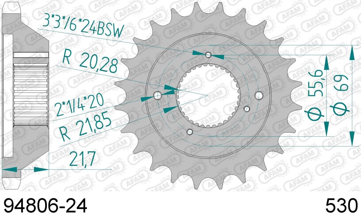 FRONT 24T, 530