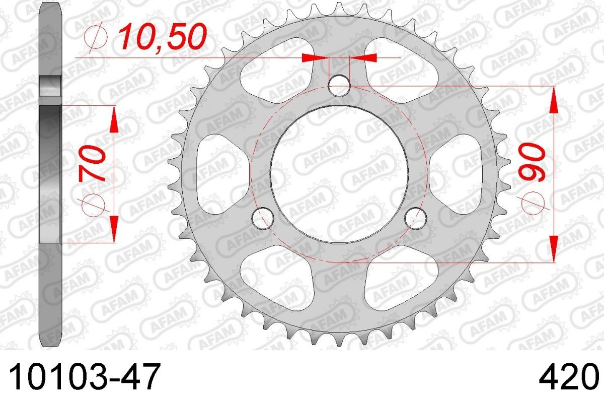 REAR STEEL 47T, 420
