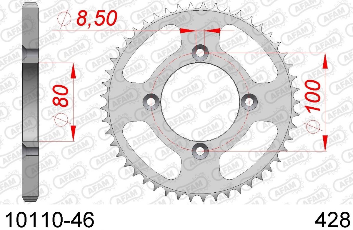 REAR STEEL 46T, 428