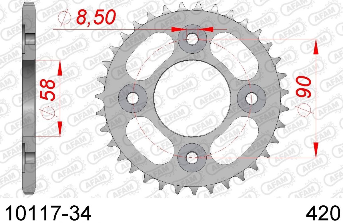 REAR STEEL 34T, 420