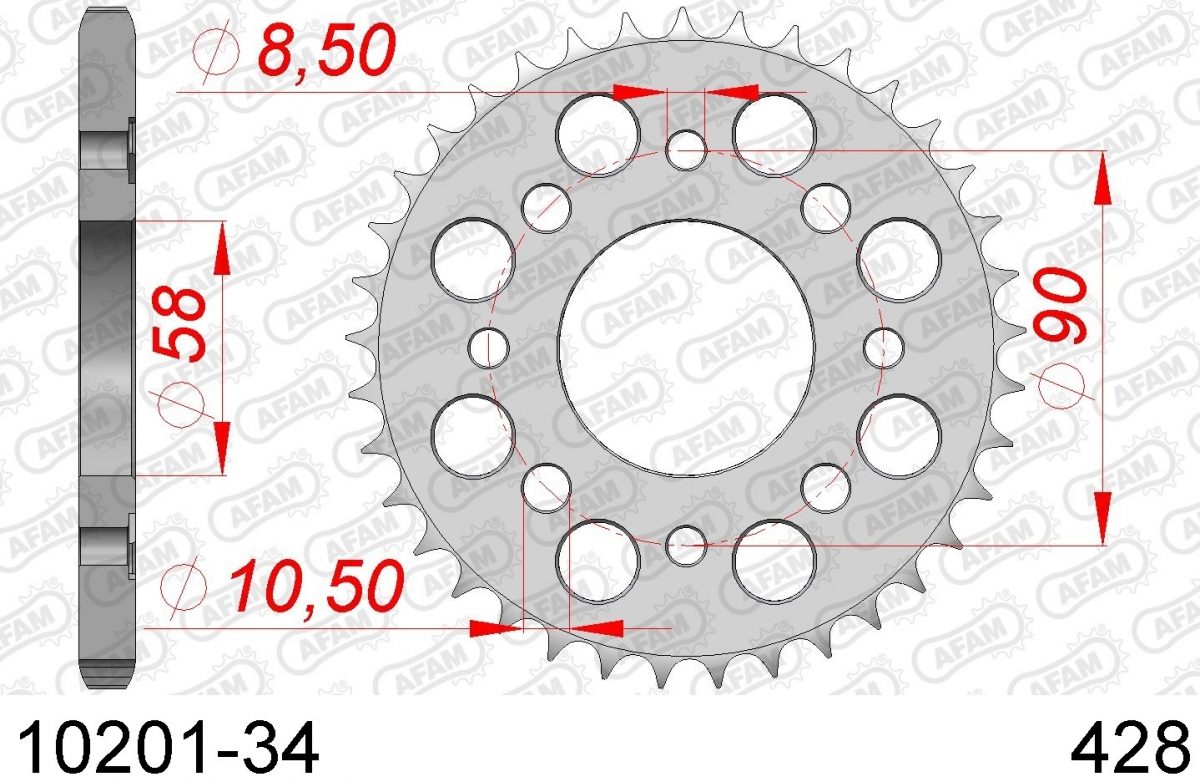 REAR STEEL 34T, 428