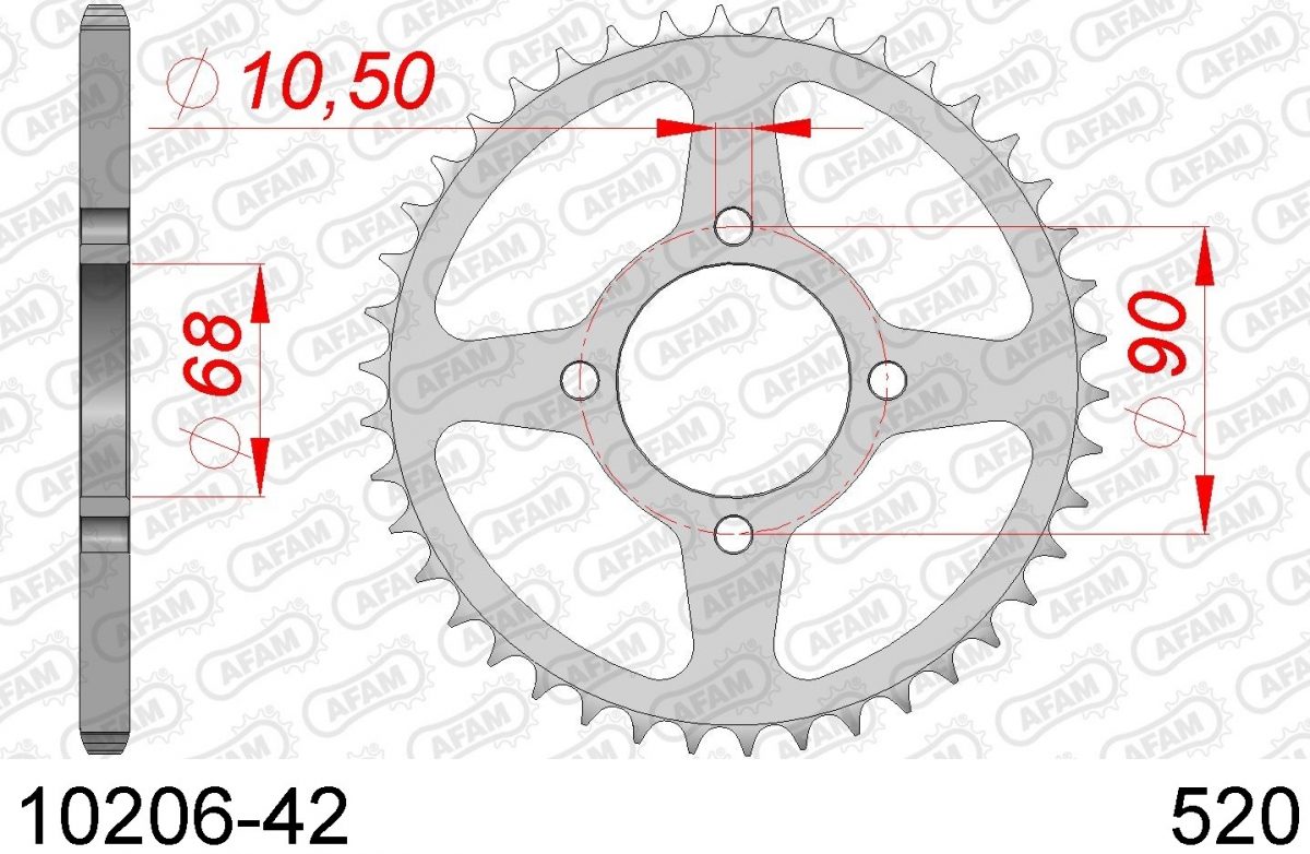 REAR STEEL 42T, 520
