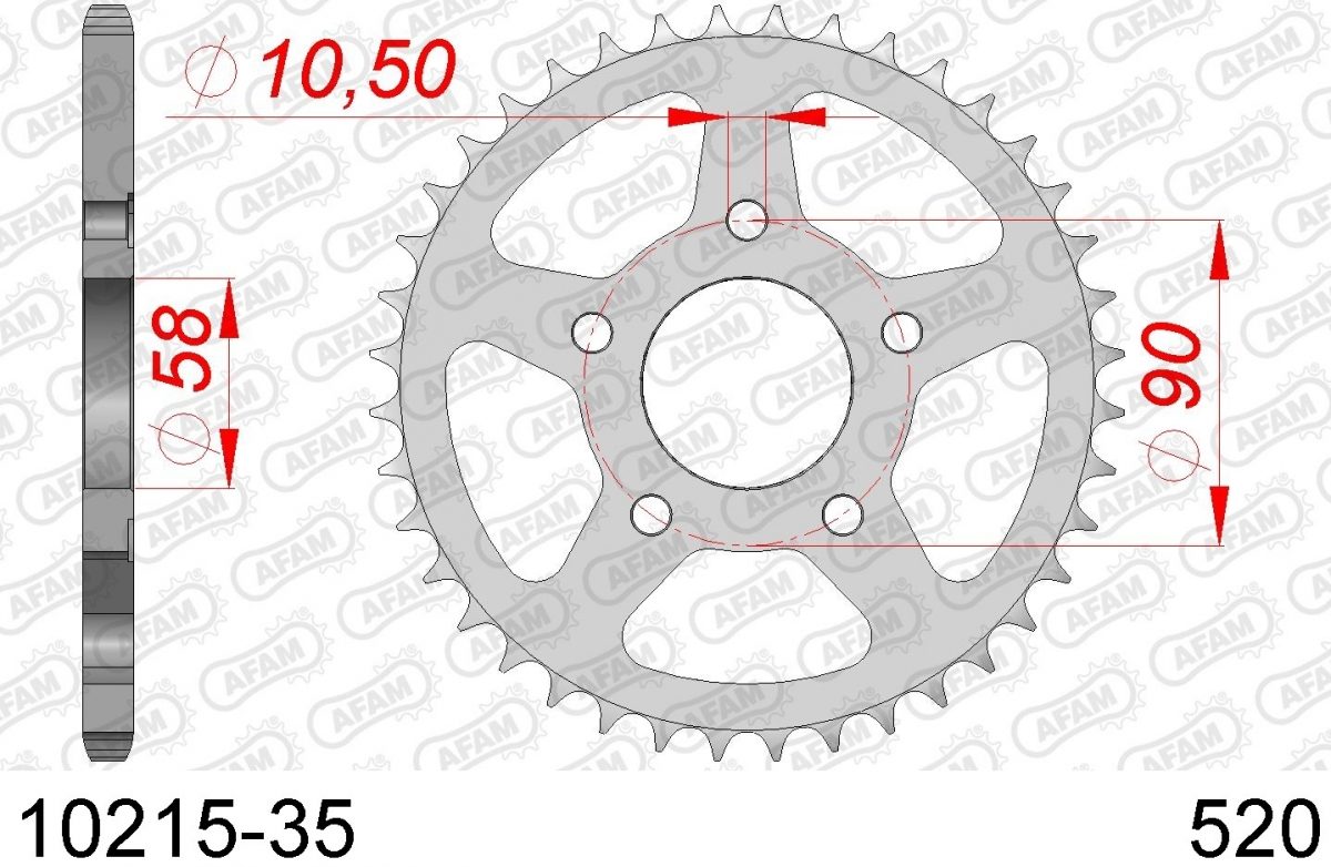 REAR STEEL 35T, 520