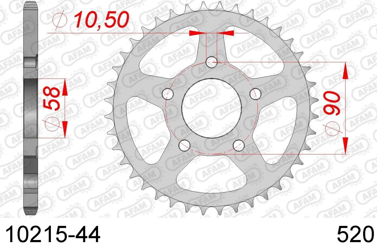 REAR STEEL 44T, 520