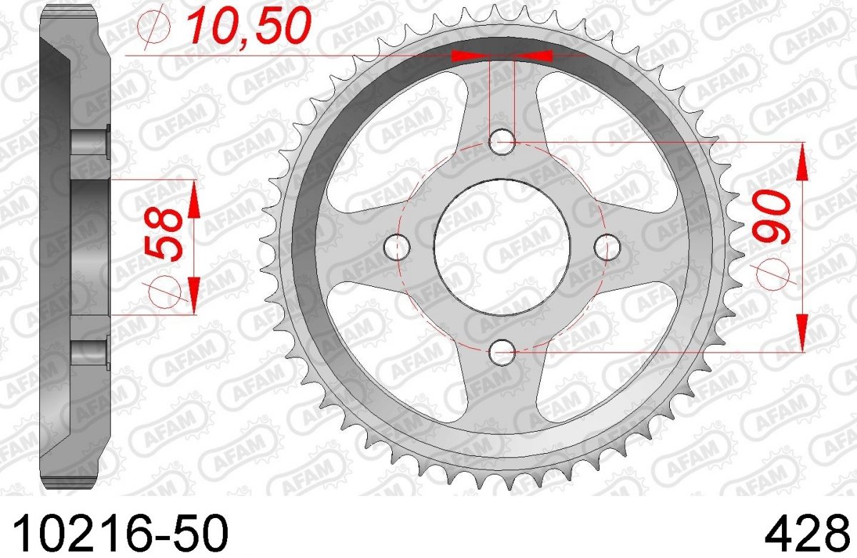 REAR STEEL 50T, 428