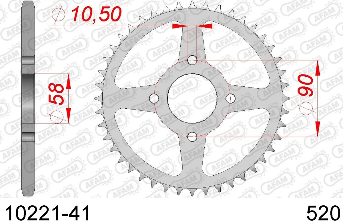 REAR STEEL 41T, 520