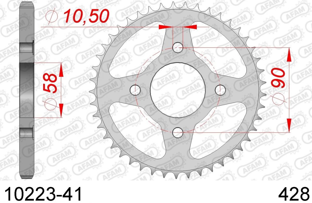 REAR STEEL 41T, 428