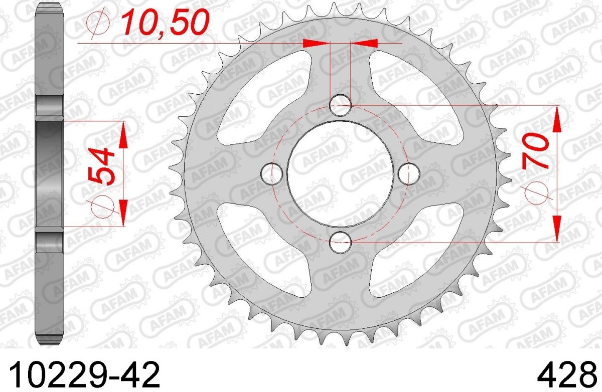 REAR STEEL 42T, 428