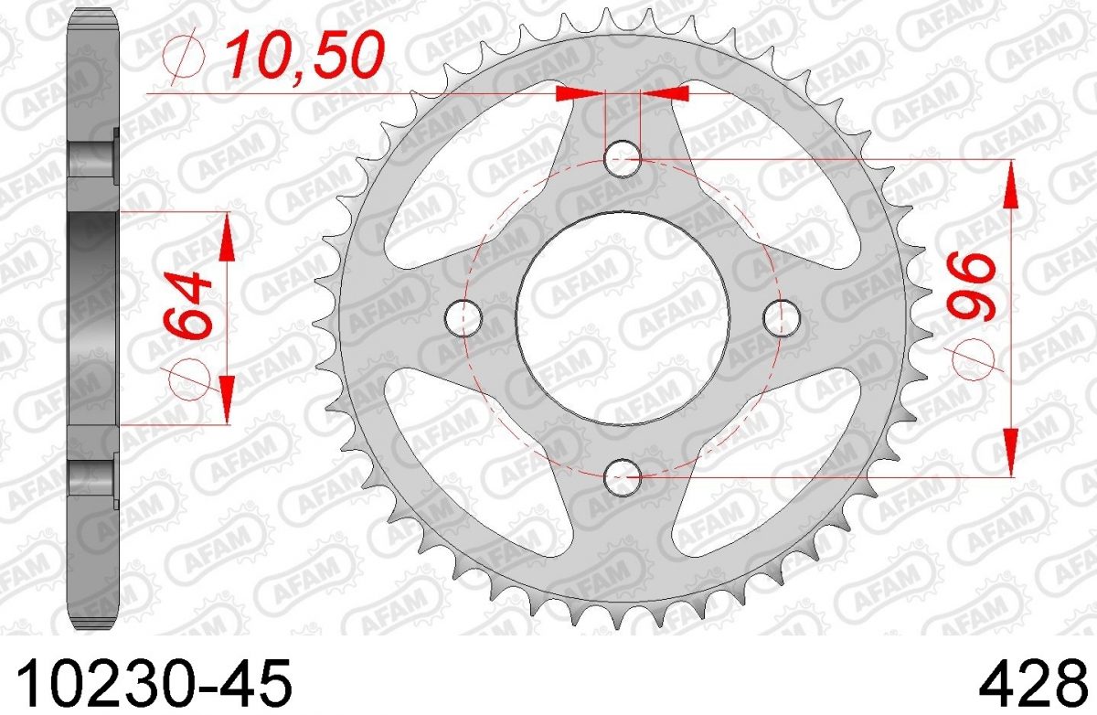 REAR STEEL 45T, 428