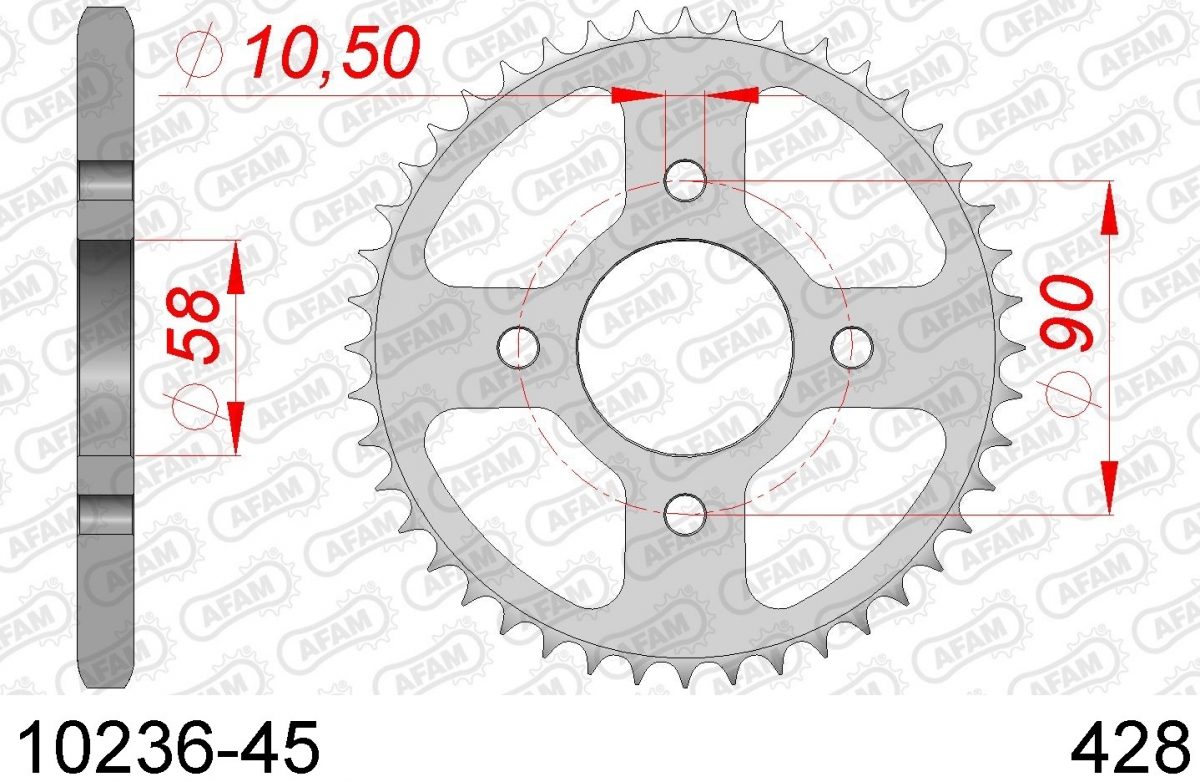 REAR STEEL 45T, 428