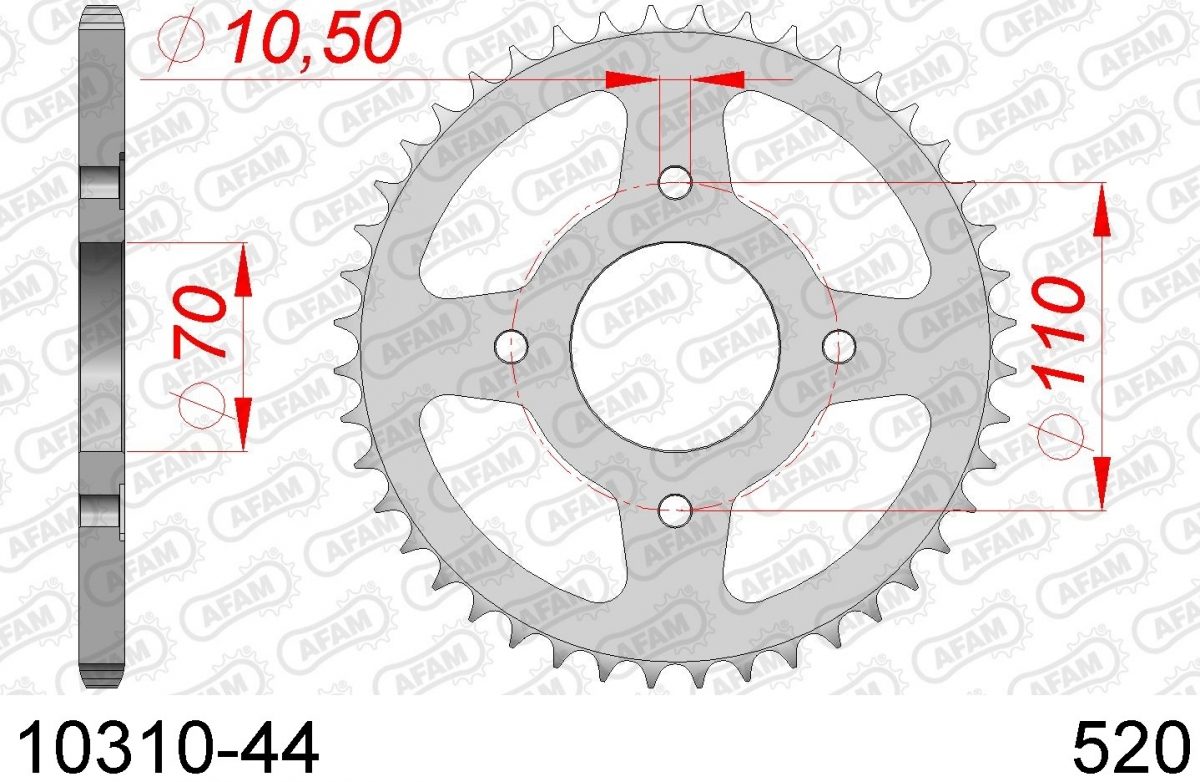 REAR STEEL 44T, 520