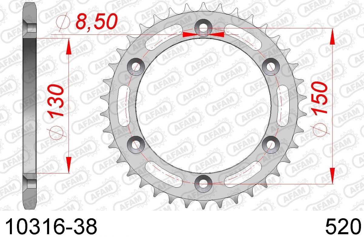 REAR STEEL 38T, 520