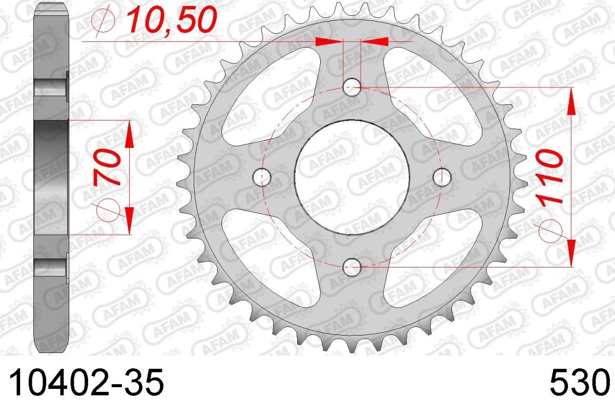 REAR STEEL 35T, 530