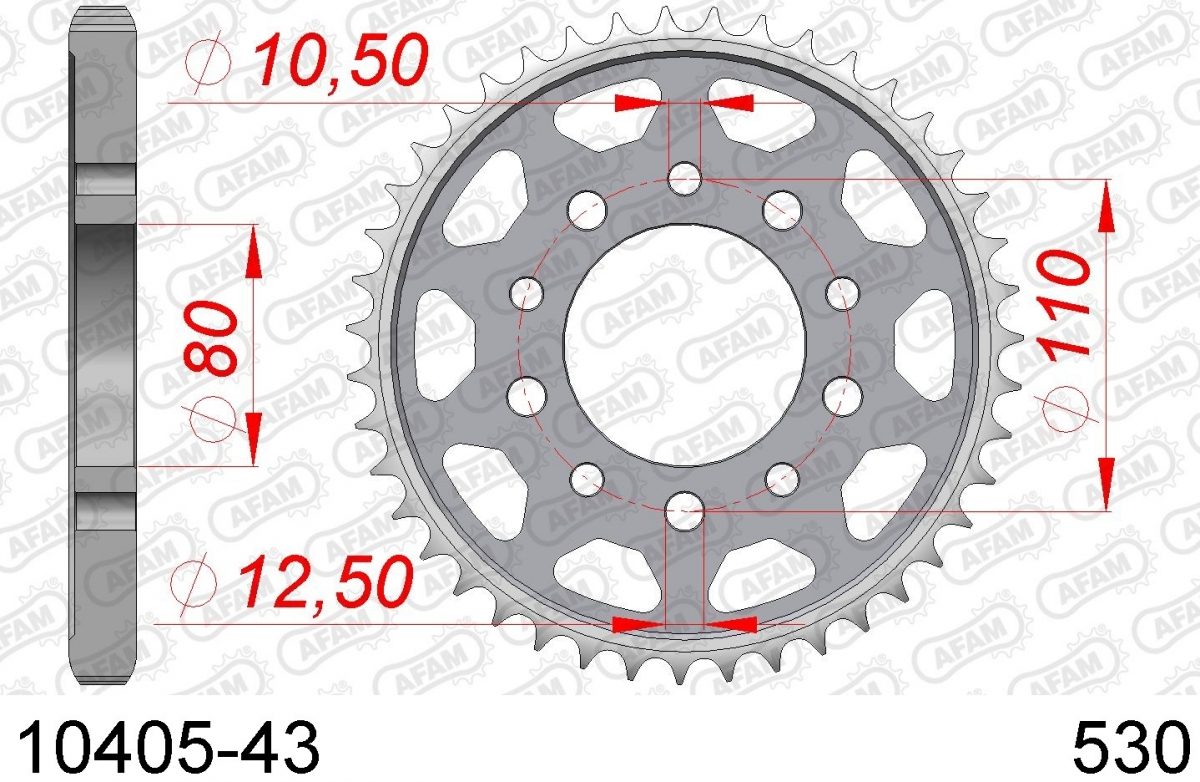 REAR STEEL 43T, 530