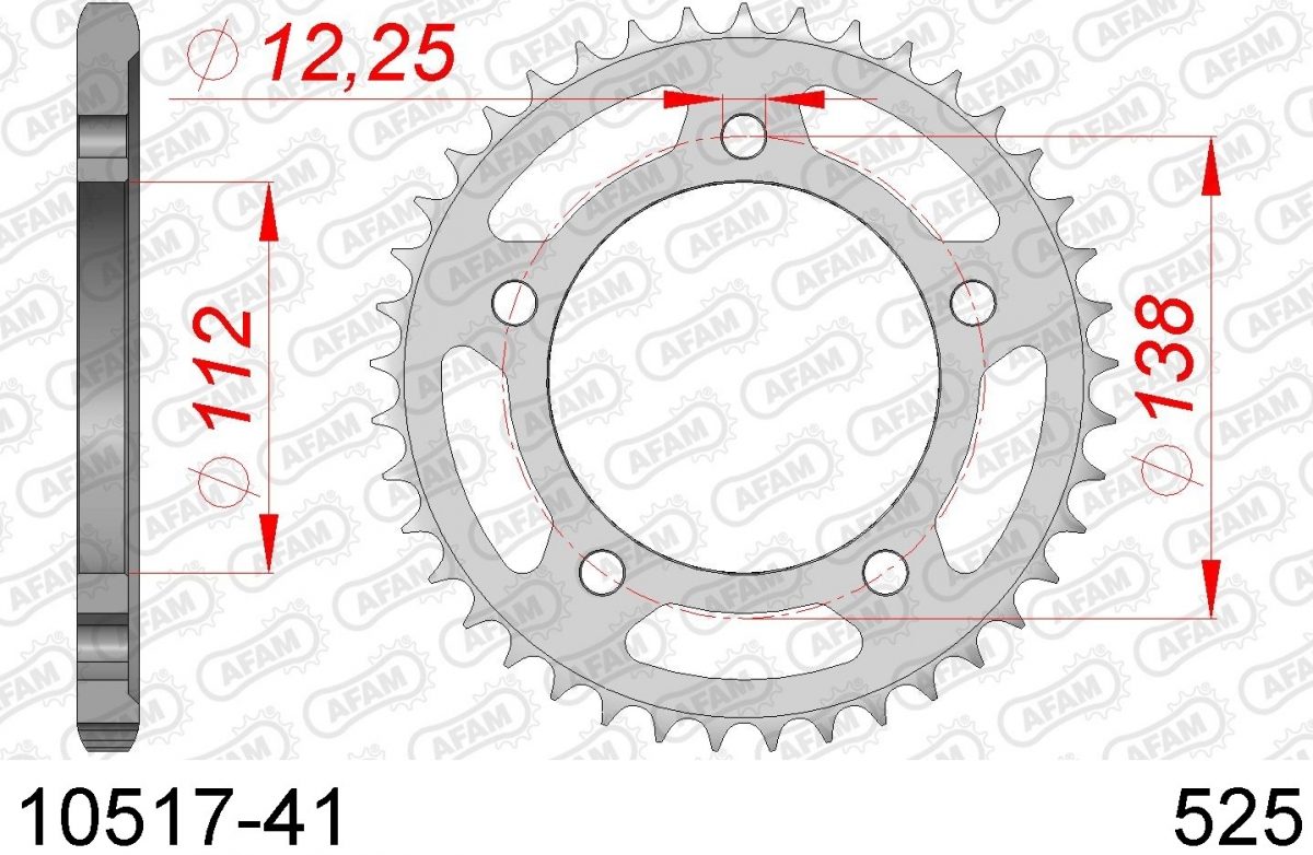 REAR STEEL 41T, 525