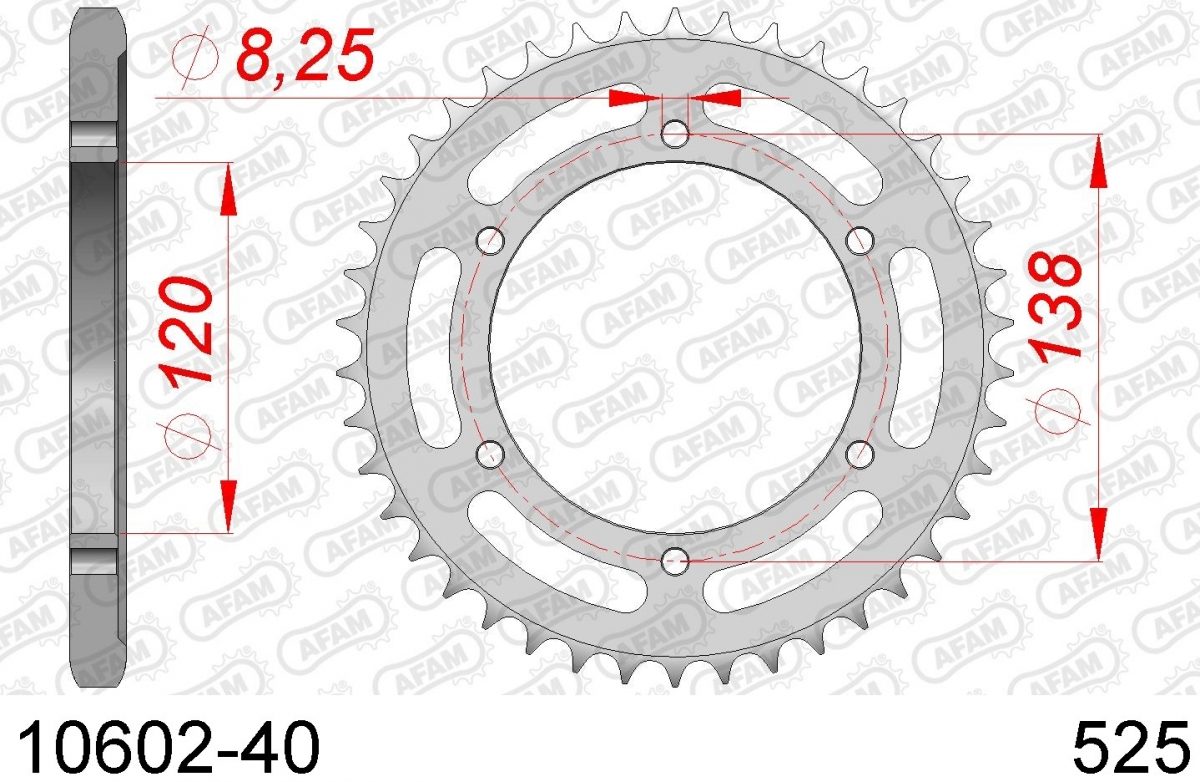 REAR STEEL 40T, 525
