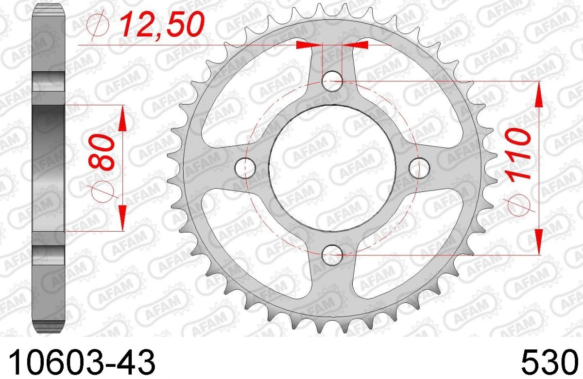 REAR STEEL 43T, 530