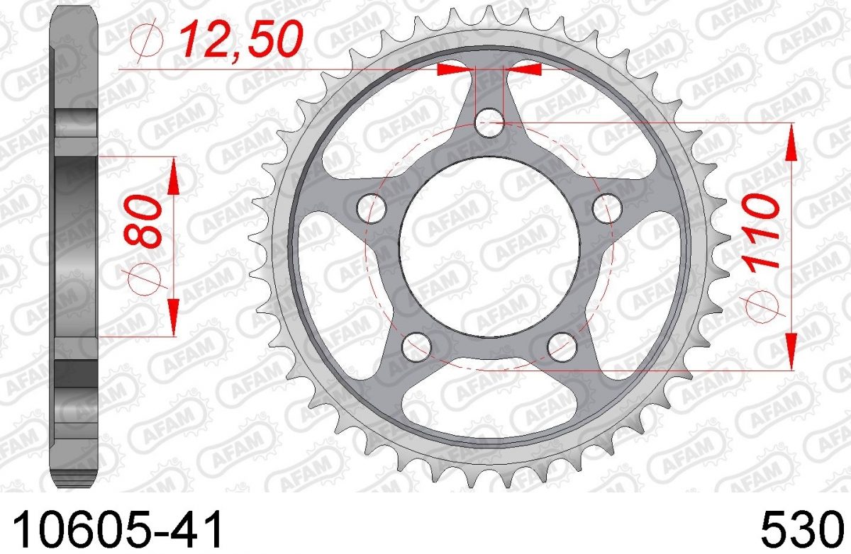 REAR STEEL 41T, 530