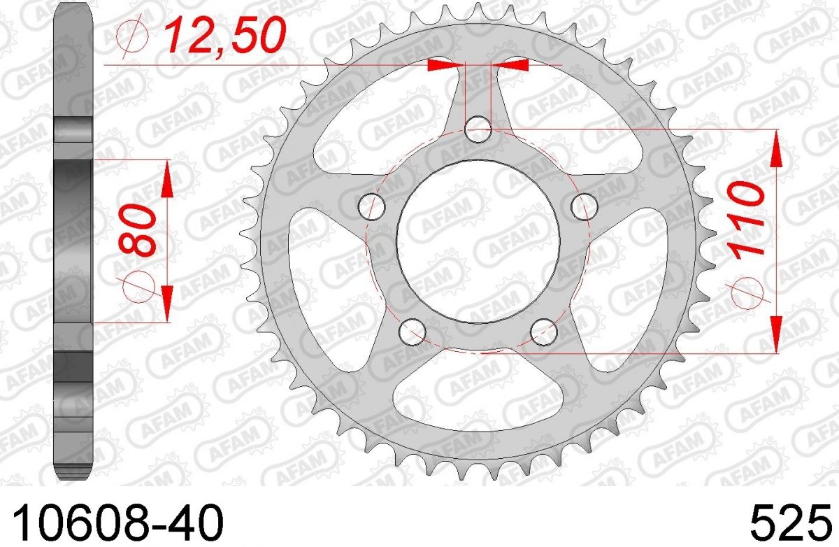 REAR STEEL 40T, 525