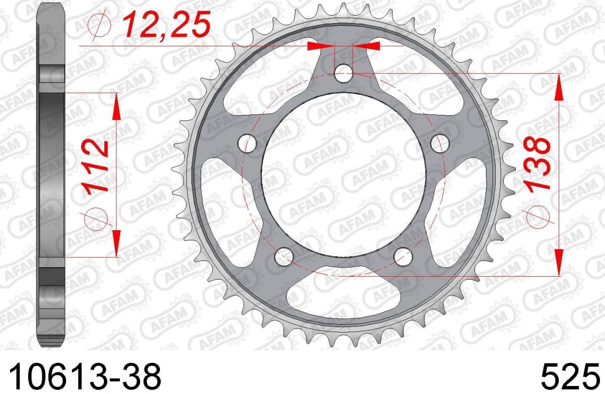 REAR STEEL 38T, 525