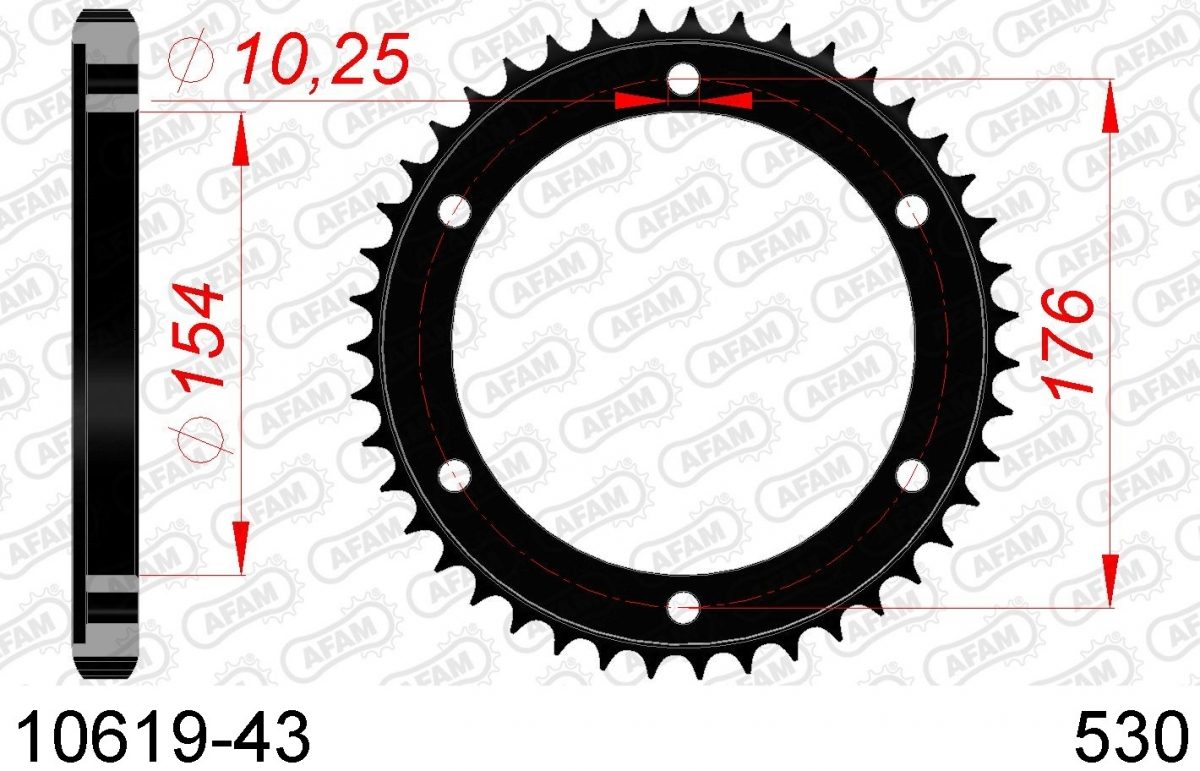 REAR STEEL 43T, 530