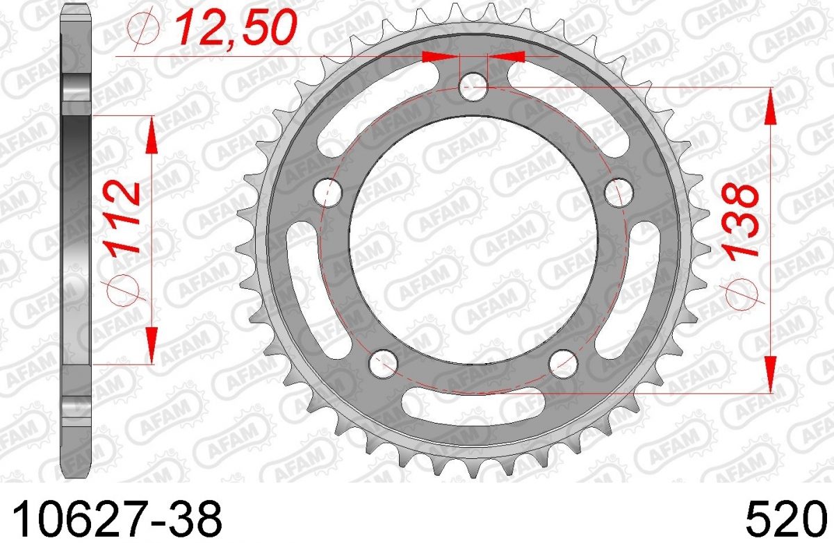 REAR STEEL 38T, 520