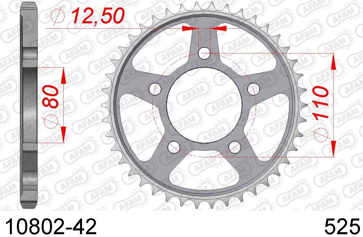 REAR STEEL 42T, 525